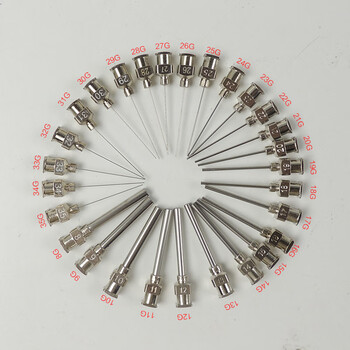 适用37mm长度不锈钢17g金属针头工业用点胶针管金属配件502点胶管8g大