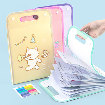 广博(GuangBo)A4风琴包文件夹学生试卷收纳袋收纳册作业插页袋整理收纳神器红色暑 A76004