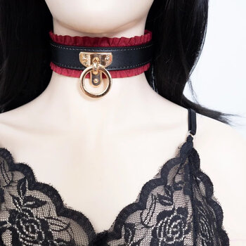 uosu花边sm项圈定制刻字牵引绳k9牵引绳链子女m人用拘束人戴女生母狗