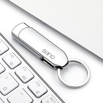 banq 64GB USB3.2 Gen1 U盘 F30高速版 全金属电脑车载两用优盘 360度旋转大钢环 大容量商务个性U盘