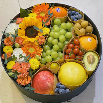 水果礼盒成品草莓生日鲜花速递上海深圳杭州同城果篮配送水果礼盒i款