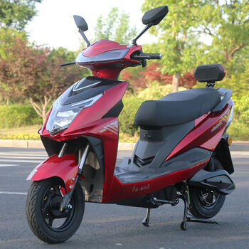 新款电动车72v长跑成人电摩爬坡王电瓶车锂电高速红色60v5块大电池