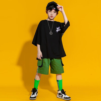 魅乐凯童装儿童街舞服嘻哈风夏季男童架子鼓表演服装女童爵士舞演出服