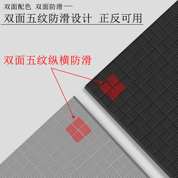 跑步机垫加厚跳操垫健身防滑地垫运动1750*800*40mm黑灰