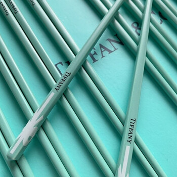 筷子耐高温炻瓷炫彩防滑不发霉高颜值餐具可爱家蒂芙尼蓝6双简装