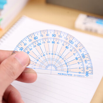 国誉(KOKUYO)半圆量角器学生办公用180度山形刻度透明网格型测量尺子 GY-GBA310 国誉(KOKUYO)半圆量角器学生办公用180度山形刻度透明网格型测量尺子 GY-GBA310