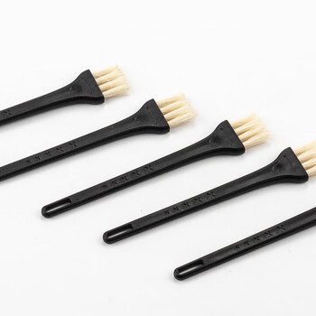 海斯迪克 HKCL-316 防静电刷工业电子产品除尘刷 实验室电路板清洁毛刷 猪鬃刷(5个装)