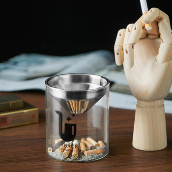 烟灰缸烟灰缸家用烟灰缸创意个性烟灰缸创意不锈钢家用带盖潮流烟缸