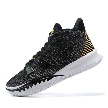 代篮球鞋主题首发艺术湖水绿kyrie7全明星气垫缓震实战战靴 欧文7黑金