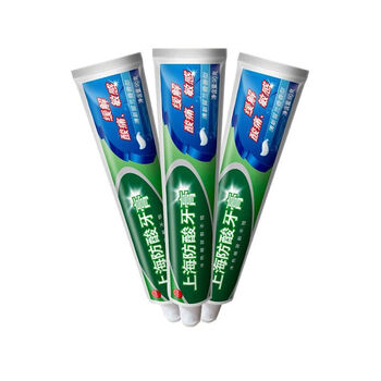 上海酸牙膏家庭组合装新口气亮白固齿双重舒敏冬青薄荷香型160g3支