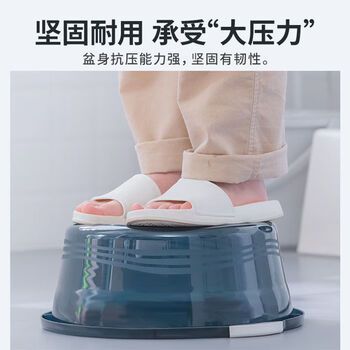 CHAHUA茶花 洗脸盆32cm2只装透明加厚洗衣盆洗脚盆塑料盆子泡脚盆水盆 CHAHUA茶花 洗脸盆32cm2只装透明加厚洗衣盆洗脚盆塑料盆子泡脚盆水盆