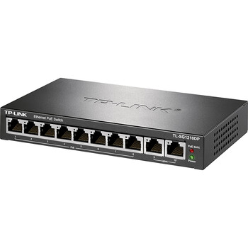 普联（TP-LINK）  8口千兆poe+2千兆上联10口PoE交换机  PoE供电 网络分线器分流器交换器 TL-SG1210DP 