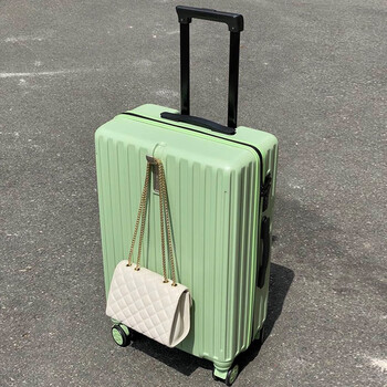 时尚挂扣款行李箱男旅行箱女万向轮拉杆箱皮箱密码箱登机箱女 薄荷绿