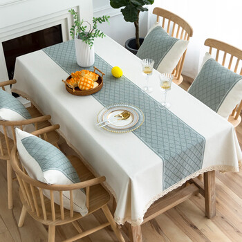 北欧茶几桌布布艺长方形家用棉麻高级感轻奢简约餐桌布家用布台布米