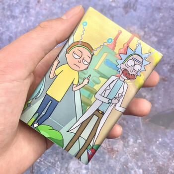 乳白色 瑞克和莫蒂  中指 装细烟盒子