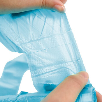 利得背心垃圾袋彩色50*60cm200只单面0.8丝家用大号干湿分类手提袋