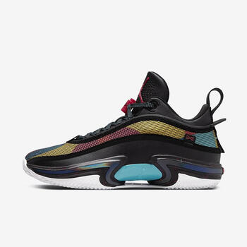 耐克nike air jordan xxxvi low aj36代男士低帮篮球鞋 彩色的黑 dh
