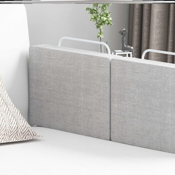 加高大床婴儿床床围透气床边上下床围挡床栏单面护栏短床上围栏亚麻灰