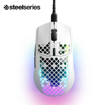 赛睿(SteelSeries)洞洞鼠系列 Aerox3 有线游戏电竞鼠标 轻量化59g  哑光面 可拆卸线  IP54防护 白色299.00元