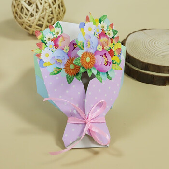 3-6岁diy创意互动亲子玩具宝宝自制手工花束节日贺卡送爸爸妈妈小礼物