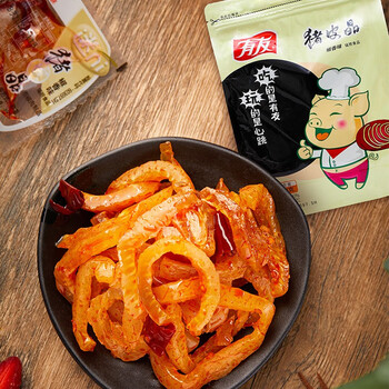 有友山椒猪皮晶泡椒猪皮追剧零食休闲食品小吃268g椒香味