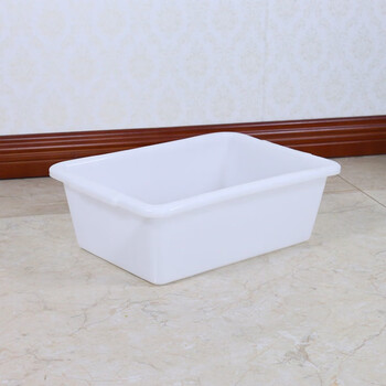 特大号超厚长方形塑料方盆水槽洗菜盆饭店餐具收纳盆食品级 6号白色