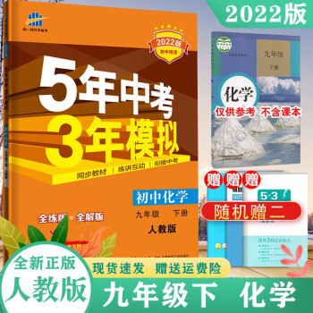 2022新版 正版包邮 5年中考3年模拟五年中考三年模拟初三9九年级下册化学五三同步练习册 人教版