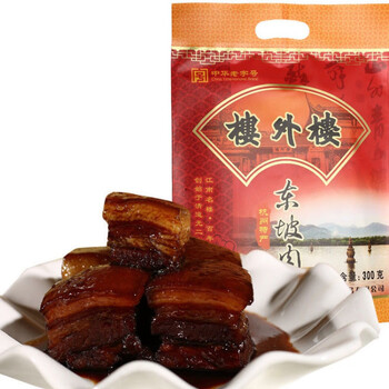 楼外楼东坡肉杭州特产小吃红烧肉即食熟食下饭菜袋装300克袋装