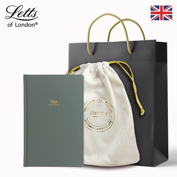 Filofax Letts联名英国记事本ICON图标定页办公学习笔记本一日一页自填日期A6中号绿色日记型内页本090138