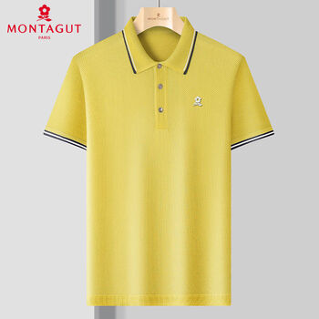 梦特娇夏季新款官方男装翻领男士短袖薄款休闲polo衫体恤衫男 blf