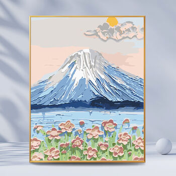 花卉艺术立体唯美油彩画减压装饰画新花中月13040一张画布颜料画笔