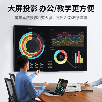 绿联HDMI转VGA转换器 高清视频转接头 适用电脑台式机笔记本盒子PS5连电视显示器投影仪连接线40248