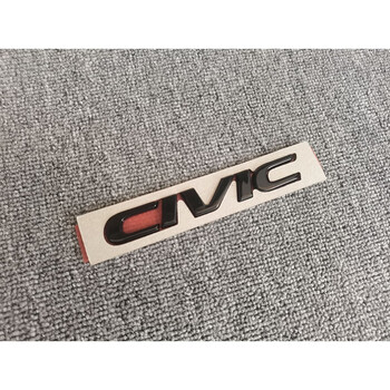适用于十代思域雅阁亮黑后车标civicaccord字母标改装黑武士车标civic