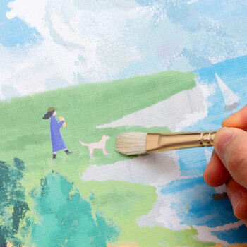 晨光(M&G)文具学生水粉画笔美术入门级小毛笔学生画刷3支装童女孩开学礼物ABH97870