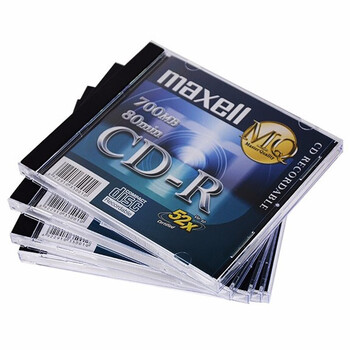 麦克赛尔（Maxell）CD-R光盘 刻录光盘 光碟 空白光盘 办公系列 52速700M台产1片装