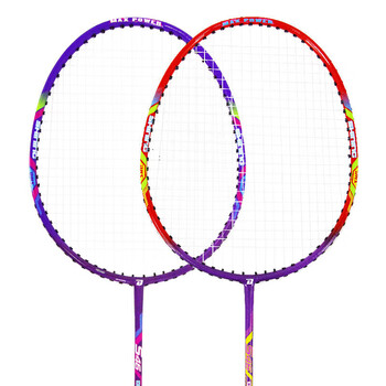 红双喜（DHS）羽毛球拍可水洗四星双拍细手柄含尼龙球手胶拍包E-S43/S46随机发