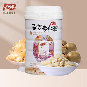 谷旗 百合杏仁粉450g 马卡龙曲奇烘焙原料甜杏仁粉冲饮谷物营养早餐粉 谷旗 百合杏仁粉450g 马卡龙曲奇烘焙原料甜杏仁粉冲饮谷物营养早餐粉