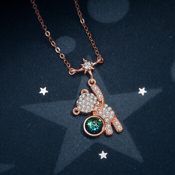 whiteday项链女生可爱小熊吊坠时尚饰品锁骨链老婆生日礼物女生闺蜜