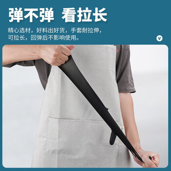 爱马斯（AMMEX）一次性手套丁腈手套100只中号加厚耐用防水防护厨房黑色丁晴手套
