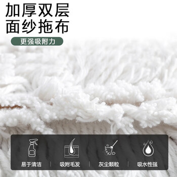 美家生活平板拖把布头 豪华替换布头60CM一块 棉线帆布木地板瓷砖吸水布头