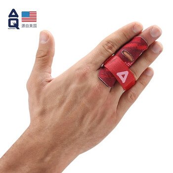 AQ手指固定保护指套运动篮排球护具红色图腾加压款单只装B30925L/XL