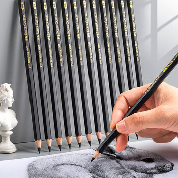 德国辉柏嘉(faber-castell)进口哑光素描铅笔 美术生专用亚光铅笔素描