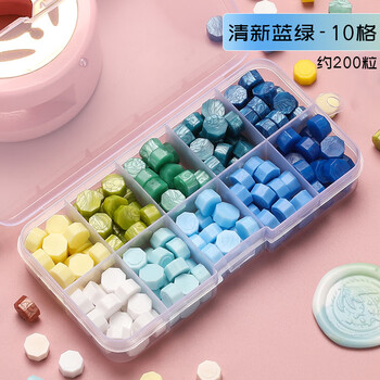 苏拉达（Surada）火漆印章蜡粒10色 火漆印章套装火漆蜡粒儿童diy创意火星印章蜡粒 火气印章蜡粒全套便宜HQ086