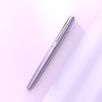 【开学必备】优尚（OASO）钢笔学生全铝流线笔身商务办公礼品练字笔中性签字笔 男女生日礼盒礼品  雾紫