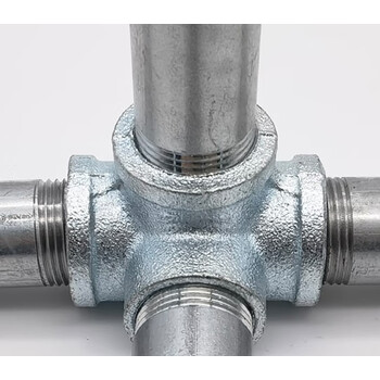 创京懿选三通镀锌四通接头镀锌管连接件六通五通水管接头玛钢晾衣架