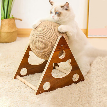 猫抓板剑麻猫玩具自嗨解闷猫咪爪磨抓板用品不掉屑立式耐磨猫抓球jm