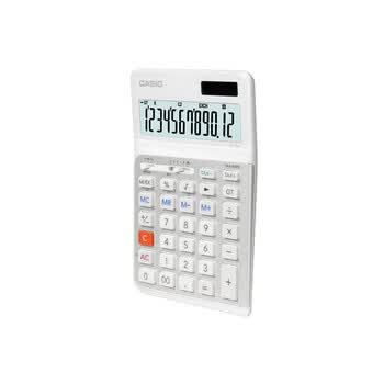 卡西欧（CASIO）3度人体工学计算器JE-12E台式 办公计算器人体工学阶梯按键