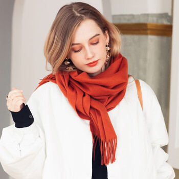 卡姿希(kaacechy) 轻奢品牌澳洲羊毛围巾女秋冬季保暖外搭洋气时髦