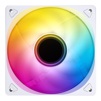 乔思伯（JONSBO）SL-120WR幻彩版白色款 12CM机箱风扇 （反向扇叶/5V ARGB主板同步/4PIN PWM公母头可串联）