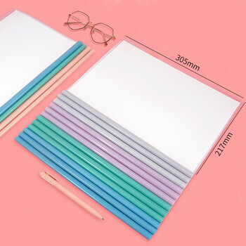 西玛(SIMAA)10只A4莫兰迪彩色水滴形抽杆夹 办公报告夹拉杆夹文件夹资料夹 文具 6077